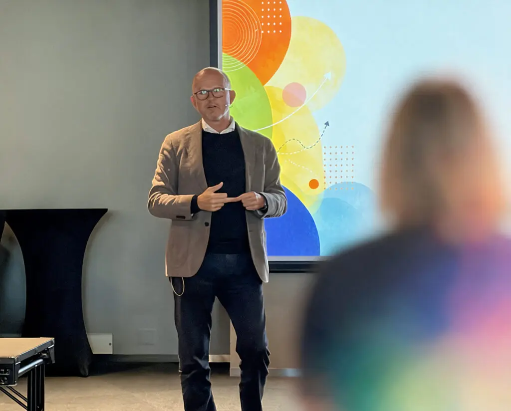 Ole Erik Almlid, direktør i NHO, under Landsmøte 2026 i Tromsø.